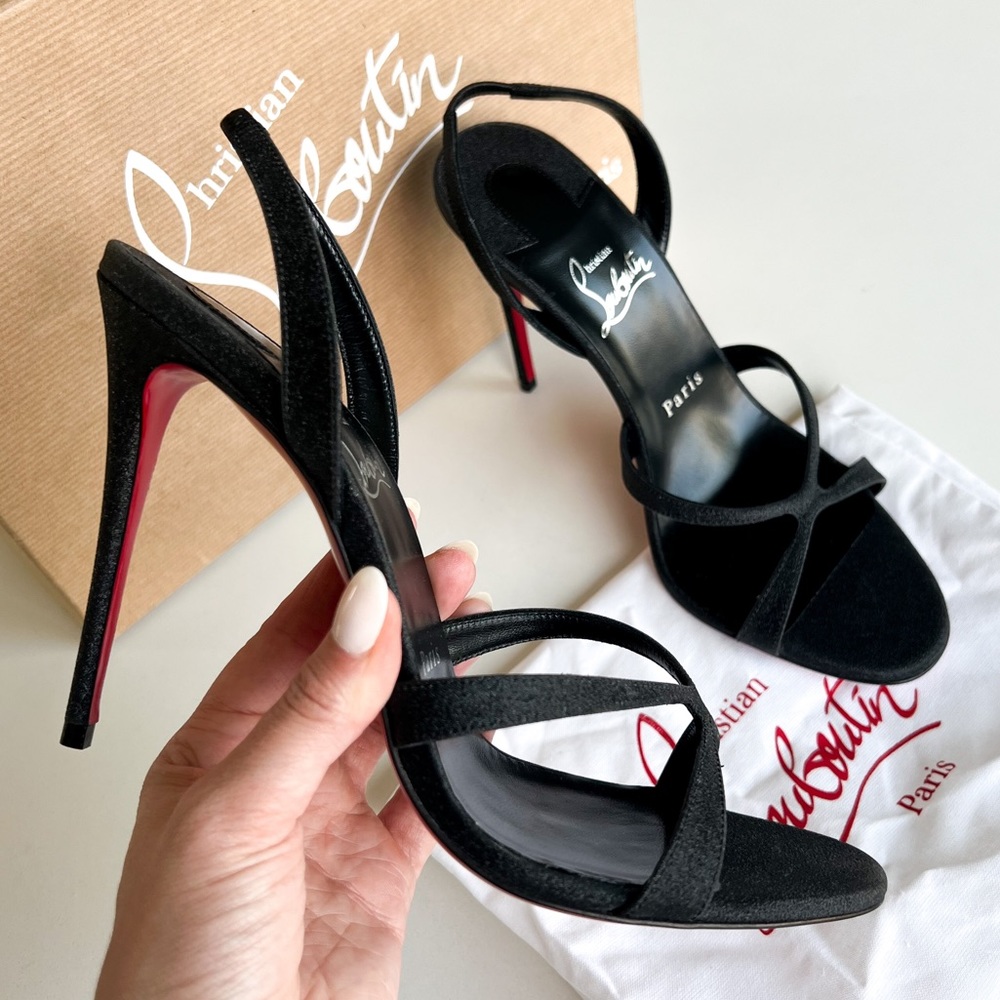 Christian Louboutin Emilie Crisscross Red Sole Halter Sandals